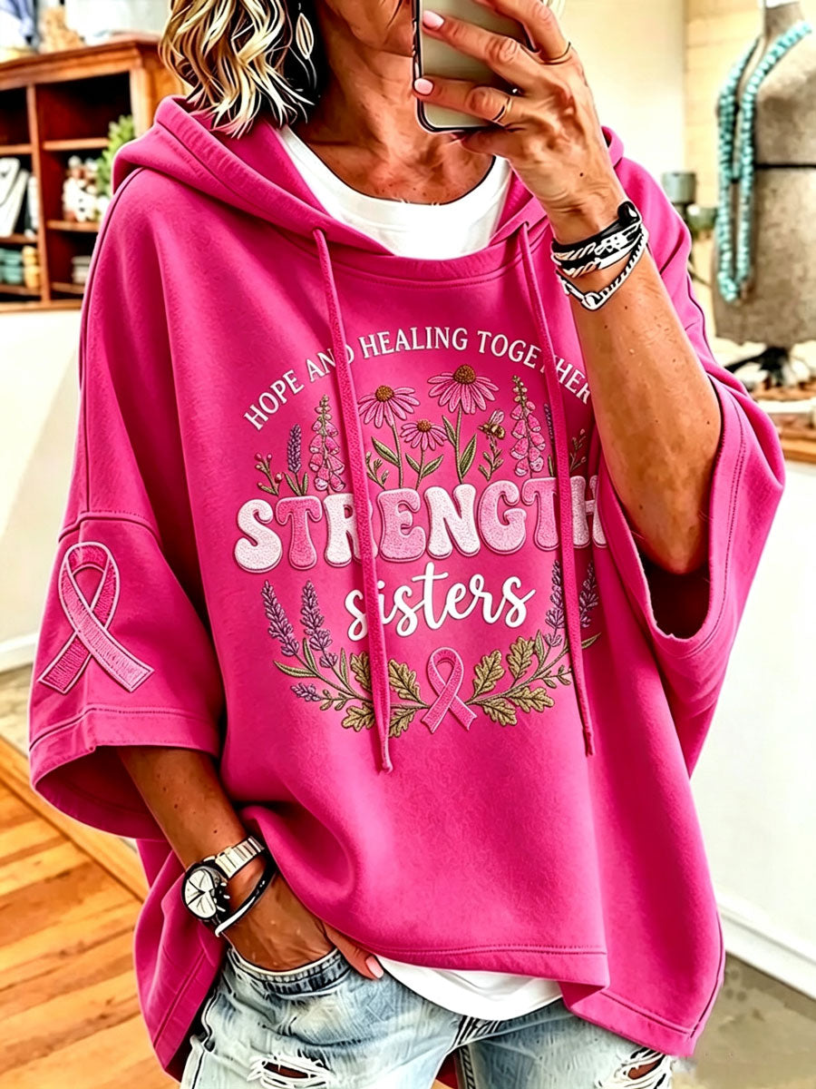 Women's Retro Breast Cancer Awareness Print Blouse