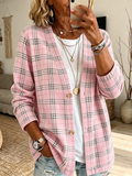 Women'S Plaid Cardigan Top
