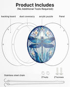 Acrylic Jigsaw Puzzle Suncatcher - Moonlit Dragonfly