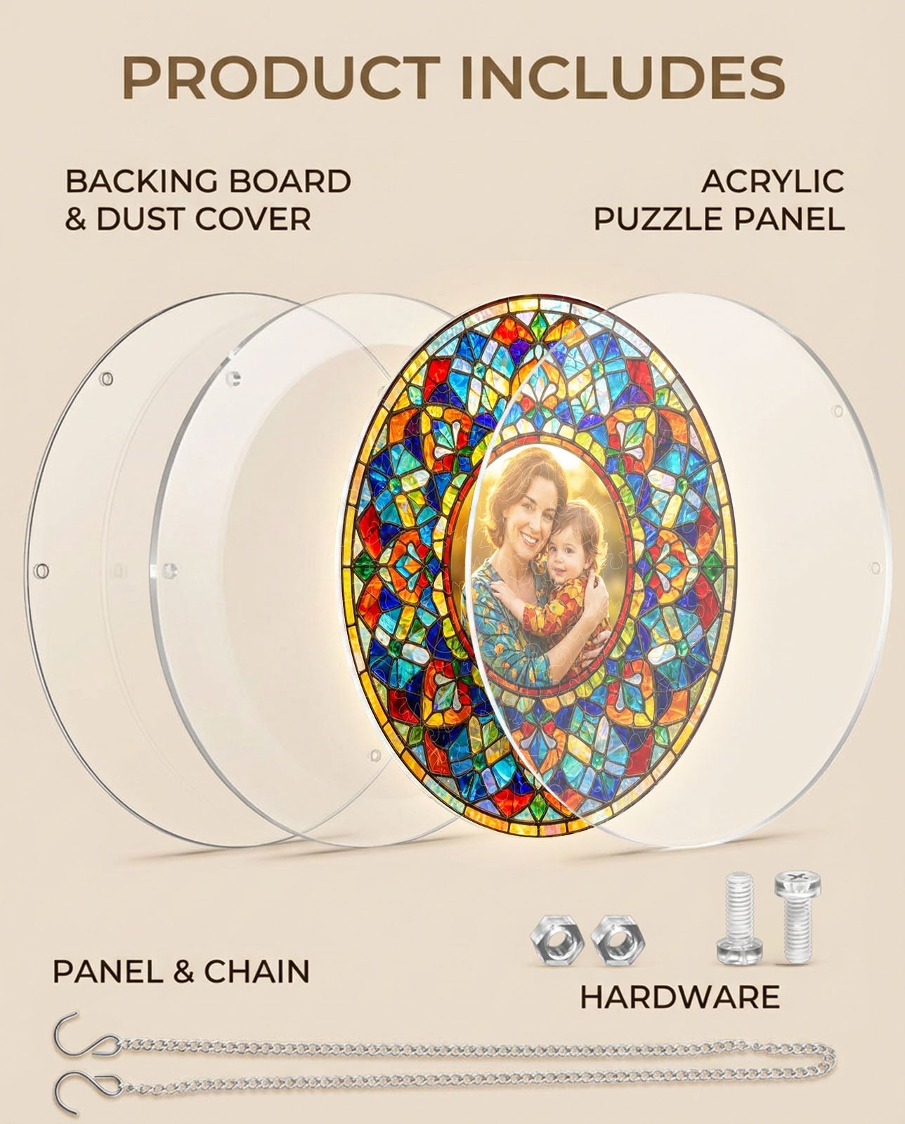 Personalized Acrylic Suncatcher - Halo of Devotion