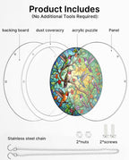Acrylic Jigsaw Puzzle Suncatcher - Emerald Forest Prism