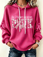 Women'S Casual Pink Style Hoodie