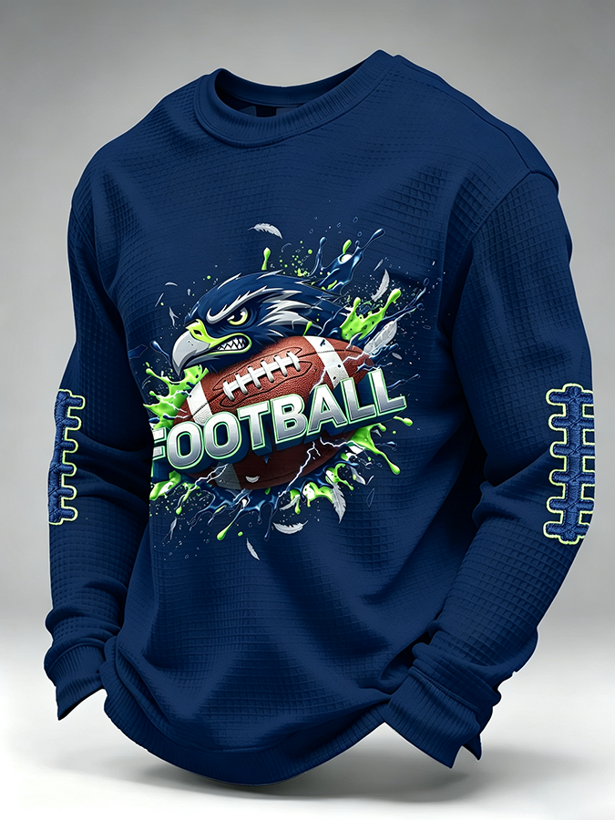 Men'S Retro Football Waffle T-Shirt
