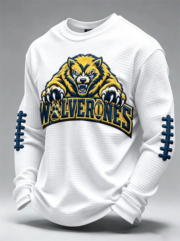 Men'S Football Enthusiast Sports Waffle Top
