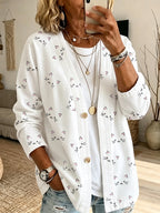 Women'S Cat Print Casual Cardigan