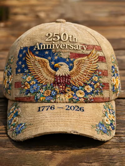 Unisex Retro 250th Anniversary Printed Hat