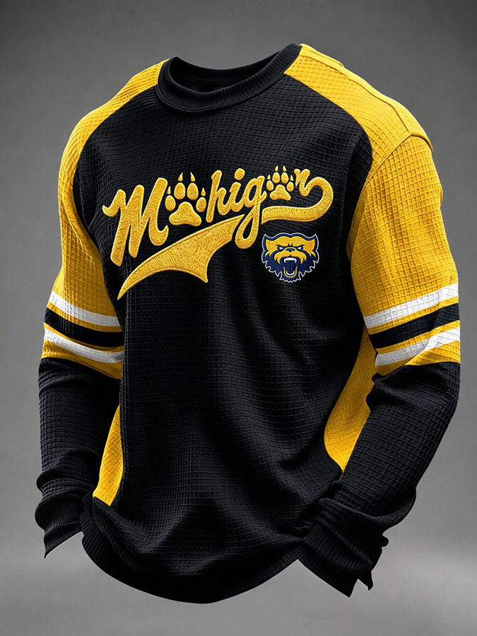 Men'S Football Enthusiast Sports Waffle Top