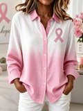 Women'S We Wear Pink For Breast Cancer Awareness Long-Sleeve Shirt