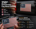 250th Anniversary USA Heritage Car Flag Emblem
