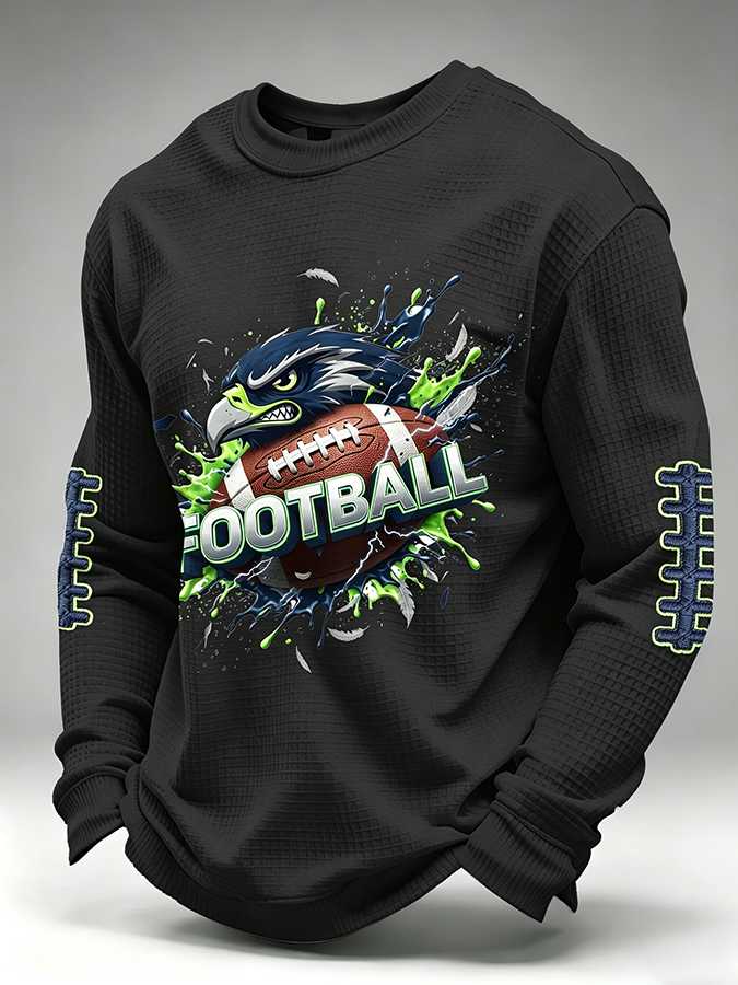 Men'S Retro Football Waffle T-Shirt