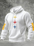 Men'S Football Printed Casual Hoodie