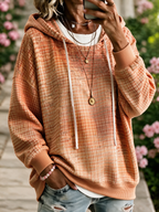 Women's Geometric Art Flower Hoodie