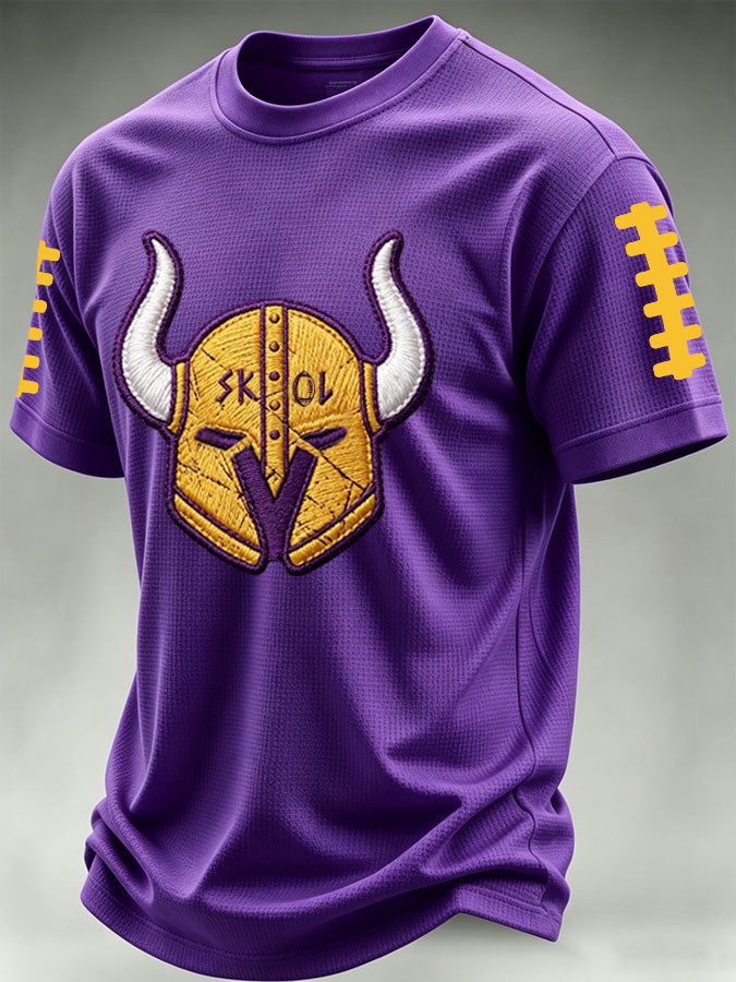 Men'S Football Print Waffle T-Shirt