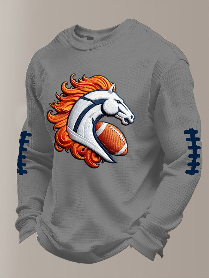 Men'S Football  Printed Waffle T-Shirt