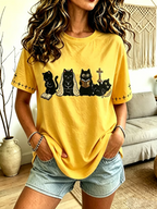 Women's _Faith_ Cat-Print Top