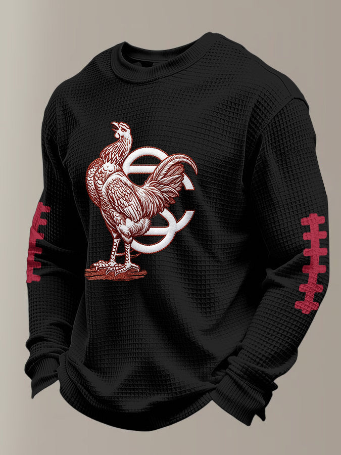 Men'S Football Printed Waffle T-Shirt