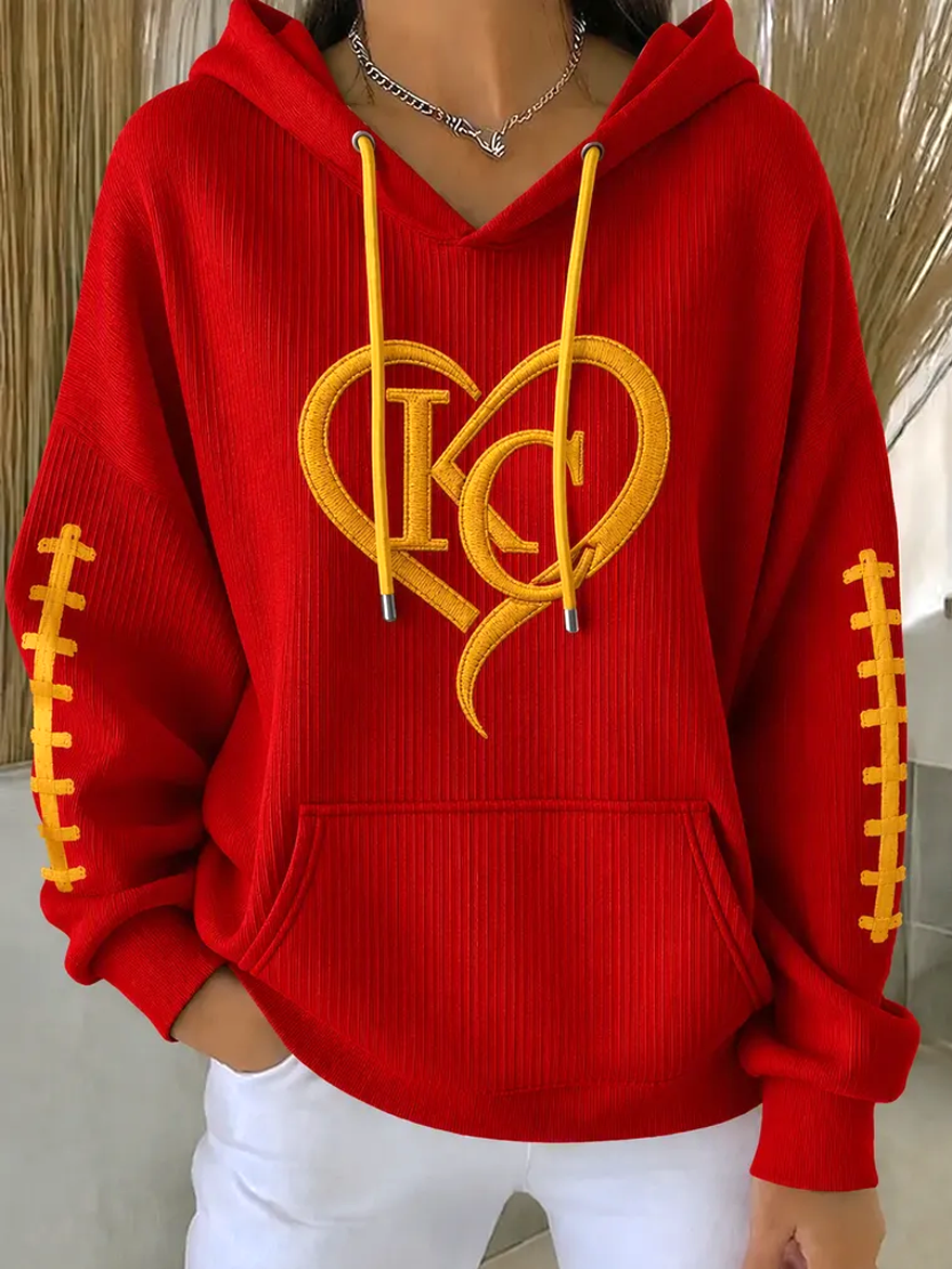 Women's Football Print Casual Sweatshirt