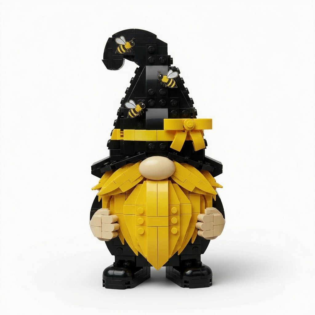 🐝 Bee Garden Gnome Building Block Set