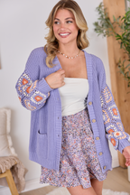 Posie Crochet Purple Sweater FINAL SALE