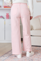 Sutton Pink Wide Leg Patch Pocket Jeans FINAL SALE