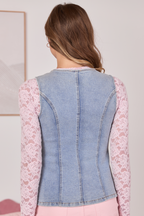 Western Ties Bow Denim Vest FINAL SALE