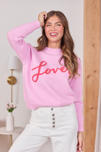 Lover Pink Crewneck Sweater FINAL SALE