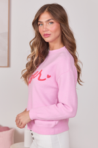 Lover Pink Crewneck Sweater FINAL SALE