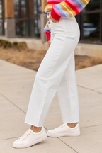 Malia White High Rise Wide Leg Jeans FINAL SALE