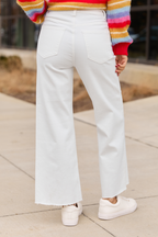 Malia White High Rise Wide Leg Jeans FINAL SALE